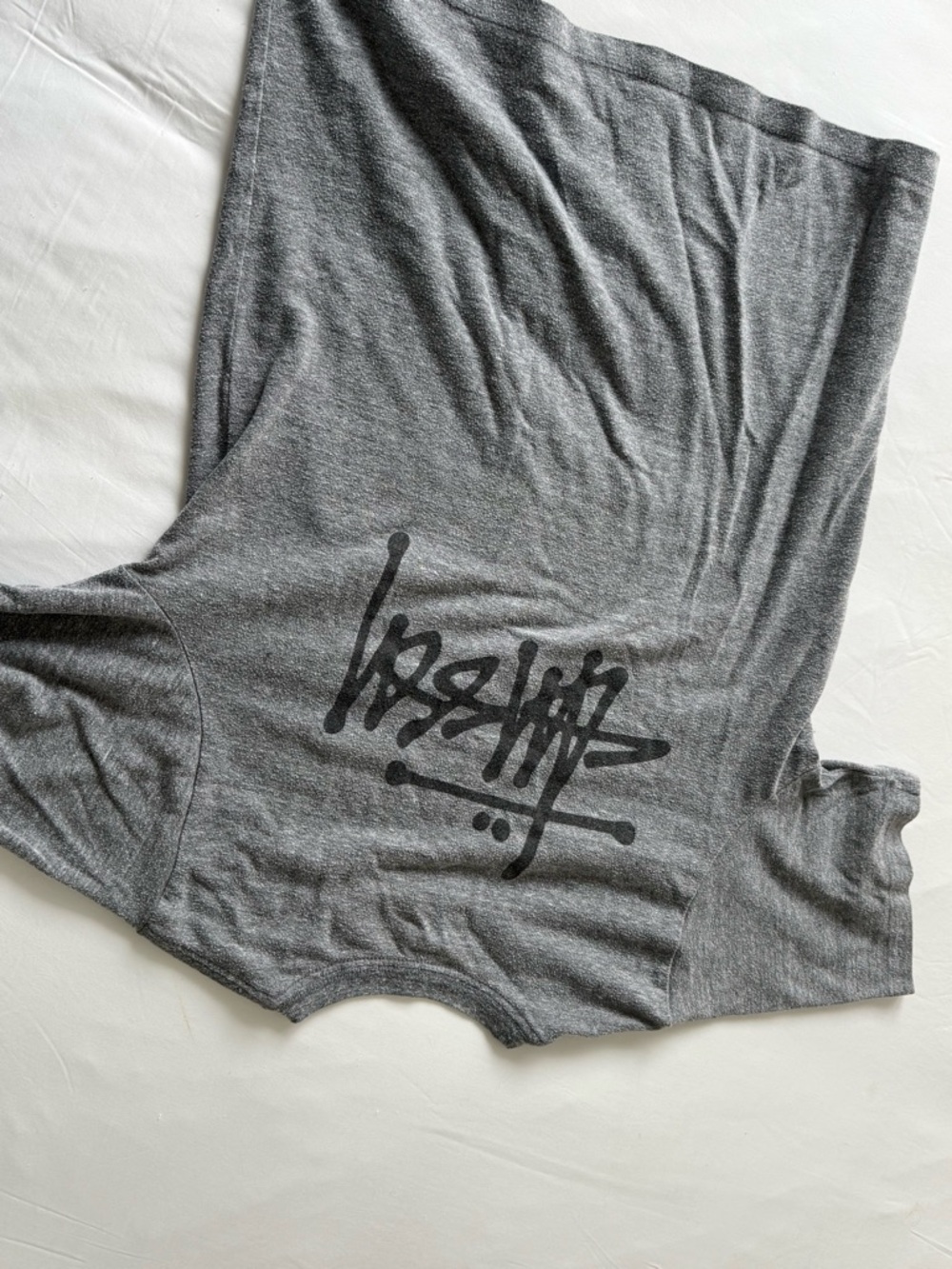Stussy Gray Cotton Tee Unisex - Picture 1 of 3
